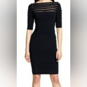 Simply Liliana Ribbed Bodycon Back Zip Short Sleeve Dress Sz 16